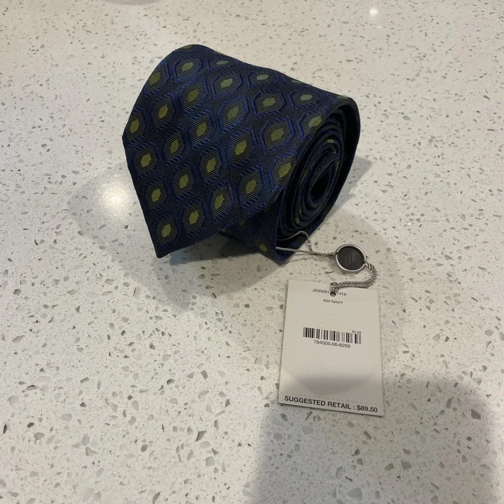 Joseph aboud Geomatric Navy / Green Tie NWT 3 1/2 X 58 NWT
